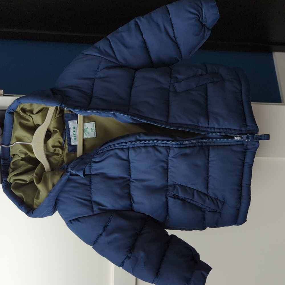 Circo Navy Blue Puffer Jacket with Olive Lining